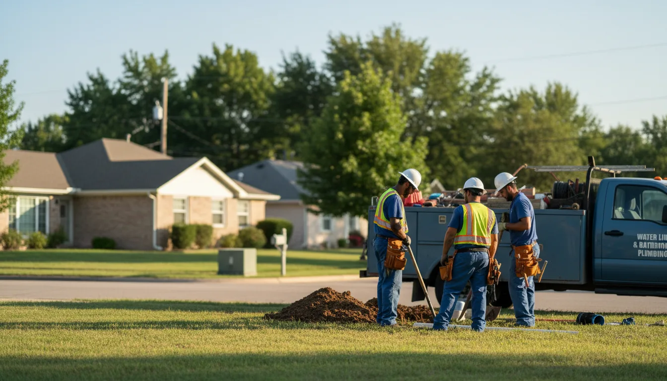 Residential water line and bathroom plumbing service in Trenton, NJ